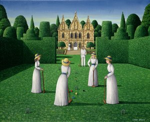 The Croquet Match, 1978 by Larry Smart